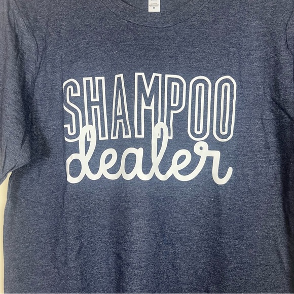 Shampoo Dealer Heathered Polyblend Navy T-Shirt - Picture 3 of 4
